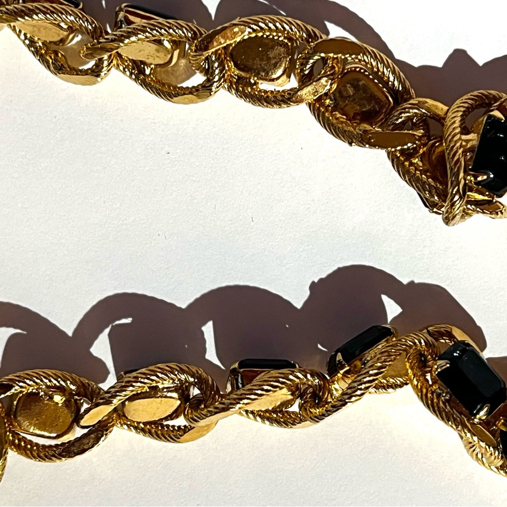 Givenchy Vintage Sapphire Crystal Rope Chain Link Necklace - Picture 13 of 15